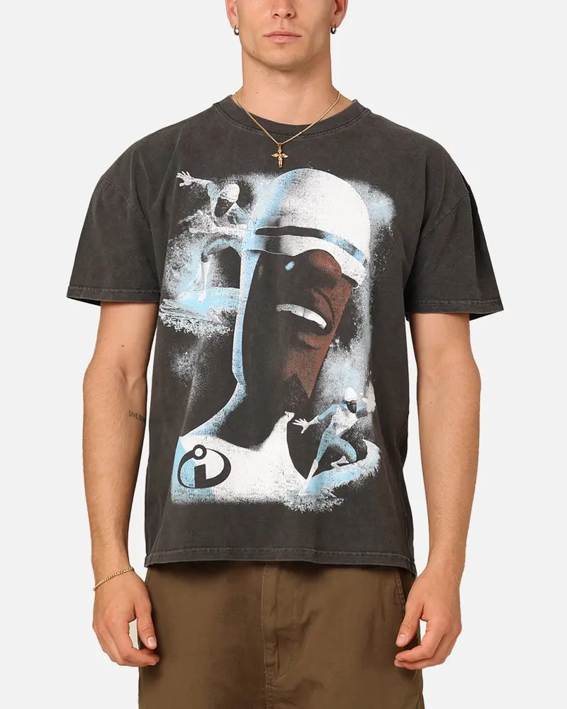 73Studio X Pixar Frozone Heavyweight T-Shirt Black Wash 1