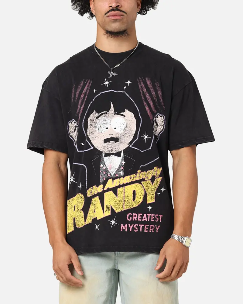 73Studio X South Park The Amazing Randy Vintage T-Shirt Black Acidwash 1
