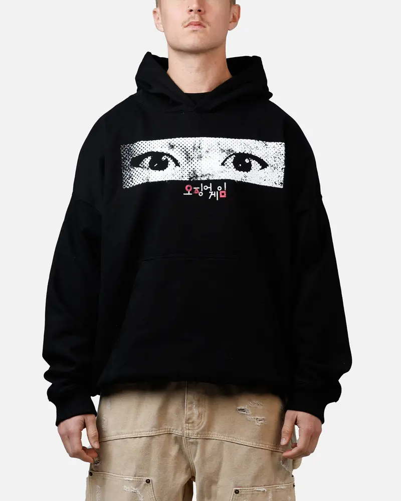 73Studio X Squid Game Young-Hee Eyes Premium Hoodie Black 1