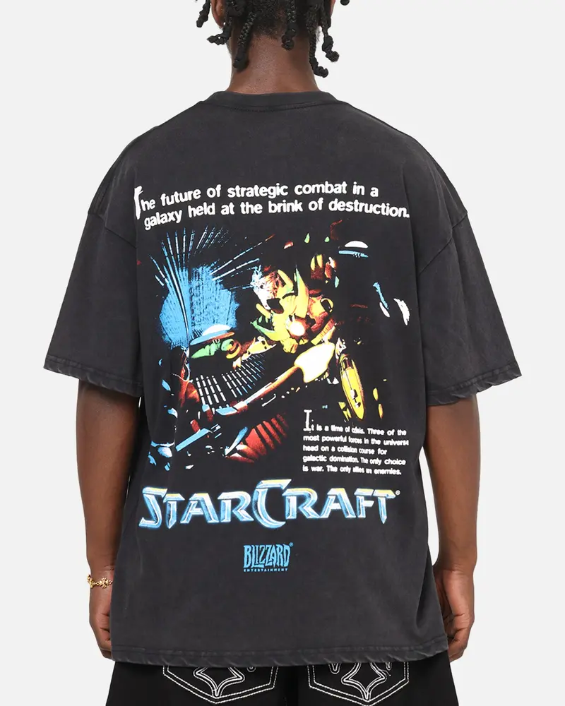 73Studio X Starcraft '98 Factions Heavy T-Shirt Black Wash 1