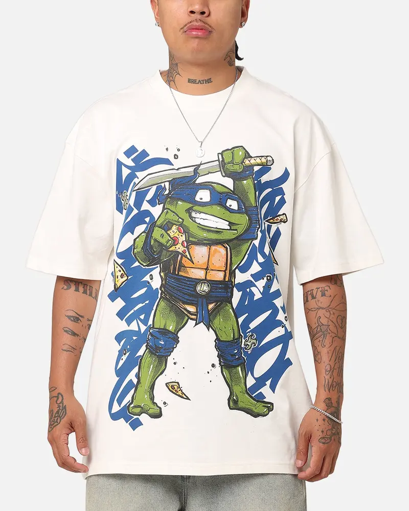 73Studio X Teenage Mutant Ninja Turtles Leonardo X Sofles Vintage T-Shirt Off White 1