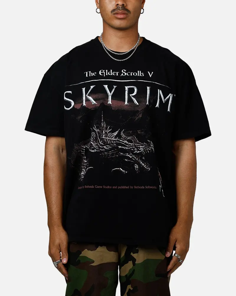73Studio X The Elder Scrolls V: Skyrim Alduin Vintage T-Shirt Black 1