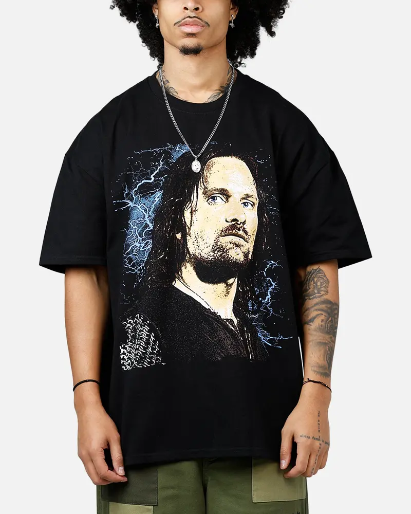 73Studio X The Lord Of The Rings Aragorn Heavyweight T-Shirt Black 1