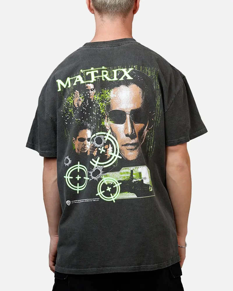 73Studio X The Matrix Neo Bullets Heavyweight T-Shirt Black 1