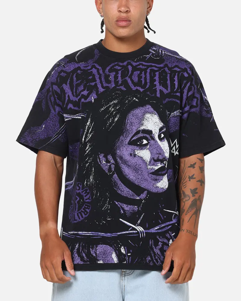 73Studio X Wwe Rhea Ripley All Over Print T-Shirt Black Wash 1
