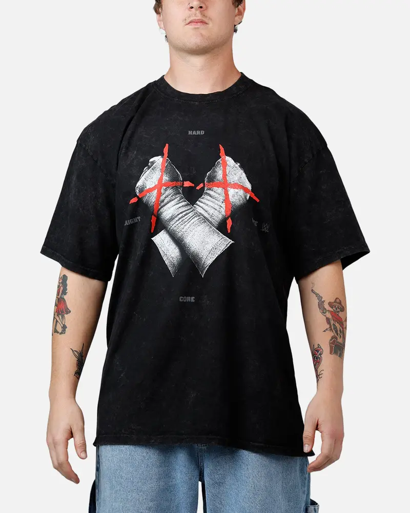 73Studio X Wwe Wrestlemania 42 Cm Punk T-Shirt Black Acidwash 1
