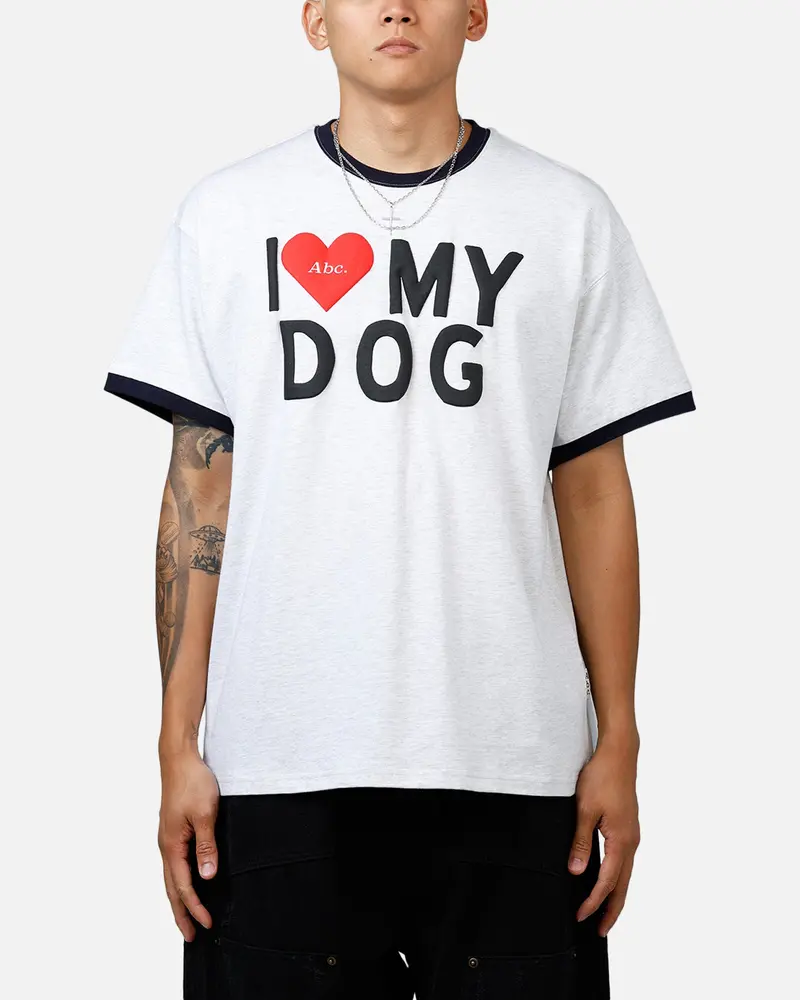 Ab I Love My Dog Ring T-Shirt Heather Grey 1