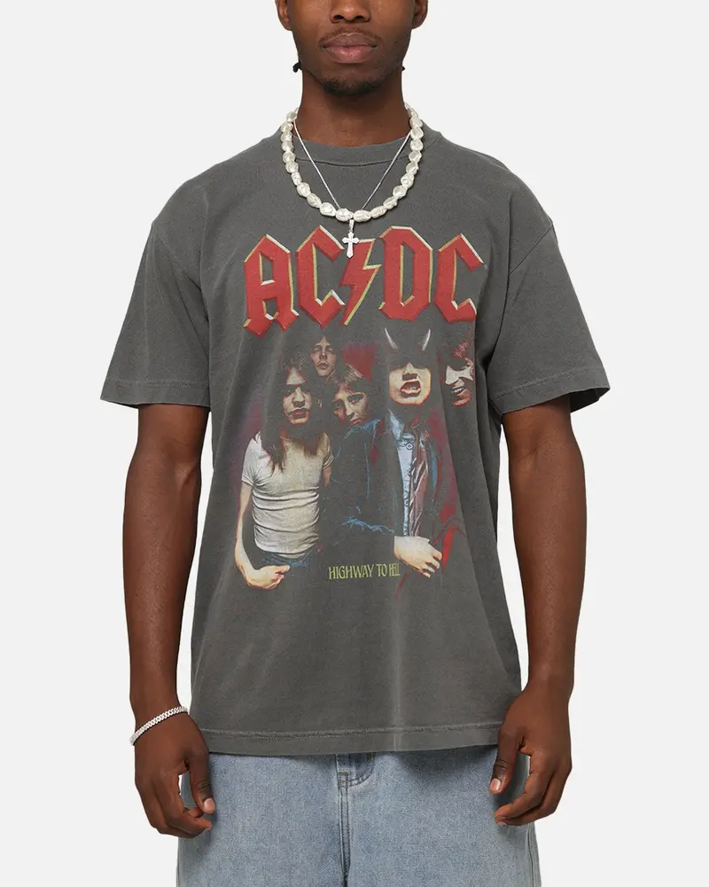 Ac/Dc Highway To Hell T-Shirt Faded Black 1