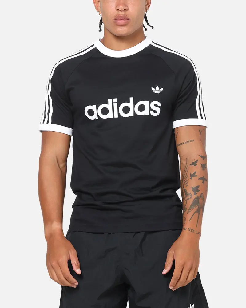 Adidas 3-Stripes Ringer T-Shirt Black 1