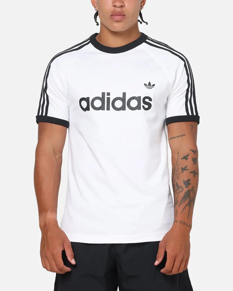 Adidas 3-Stripes Ringer T-Shirt White 1
