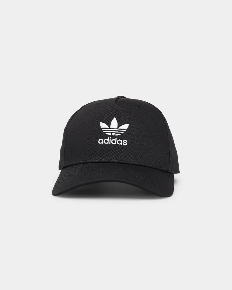 Adidas Adicolour Classic Trefoil Curved Closed Trucker Hat Black 1