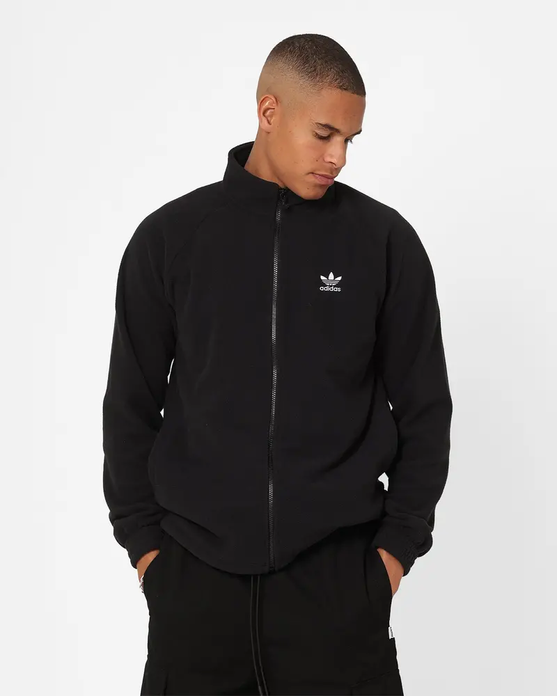 Adidas Adicolour Trefoil Teddy Fleece Jacket Black 1
