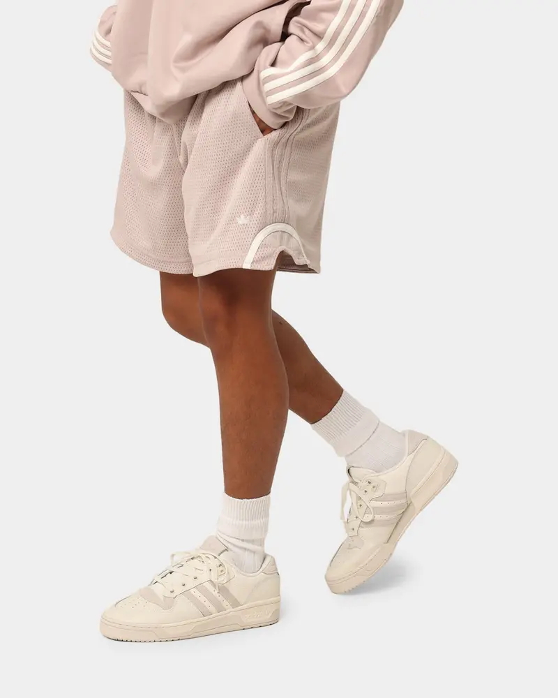 Adidas Basketball Mesh Shorts Wonder Taupe/Off White 1