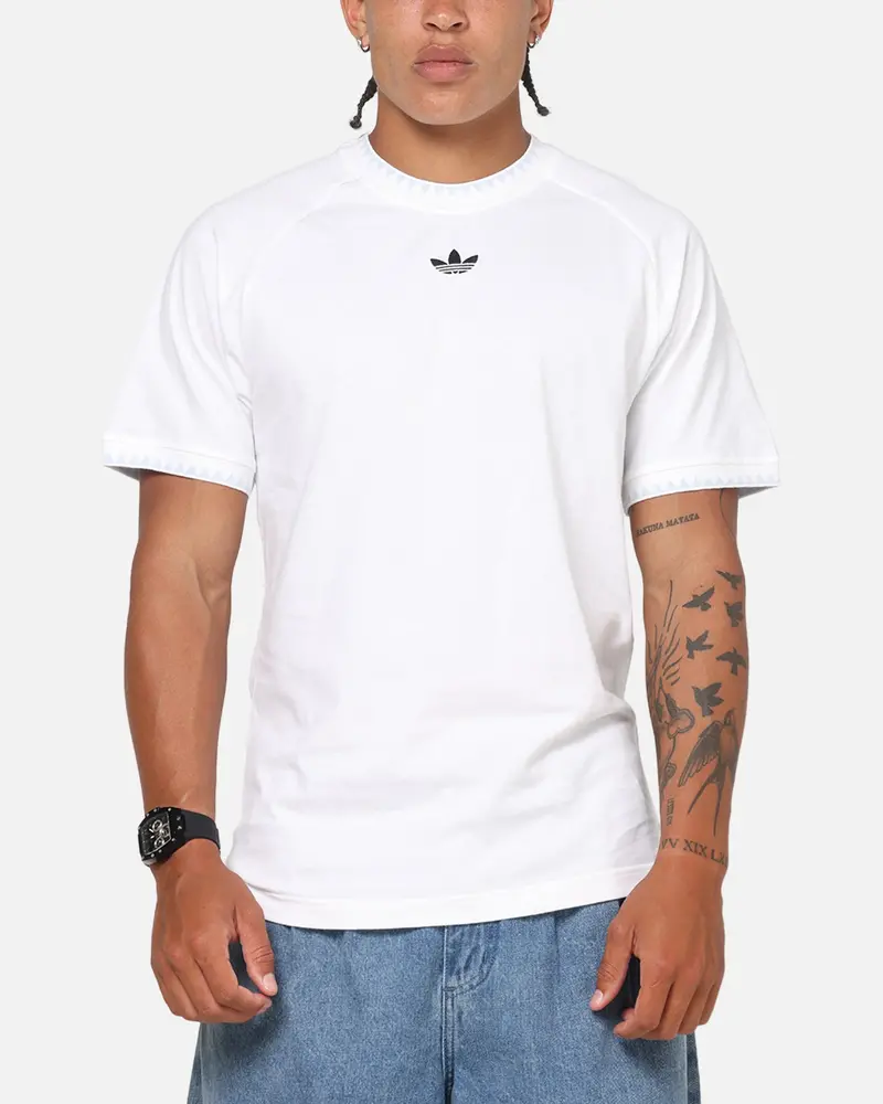Adidas Chest Stripes Engineered T-Shirt White 1