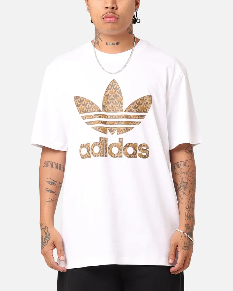 Adidas Classic Monogram T-Shirt White/Earth Strata 1