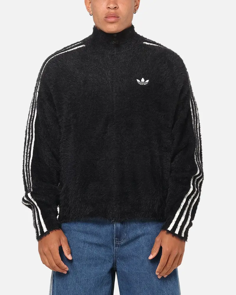Adidas Faux Mohair Classic Track Top Black/Off White 1