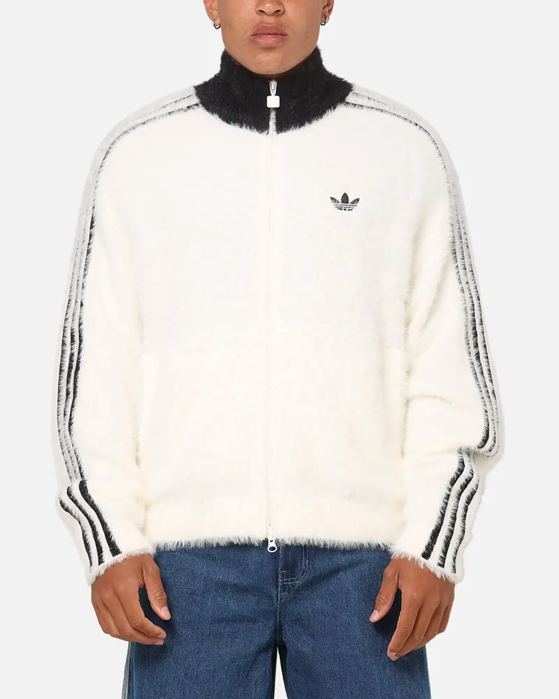 Adidas Faux Mohair Classic Track Top Off White/Black 1