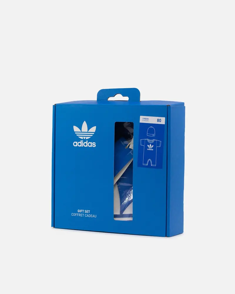 Adidas Infants' Jumpsuit And Beanie Gift Set Bluebird 1