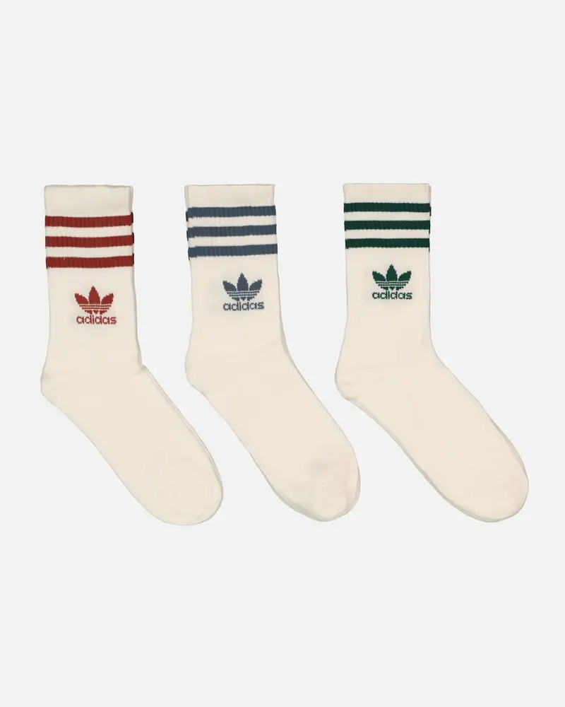 Adidas Mid Cut Crew Socks 3 Pack Multi 1