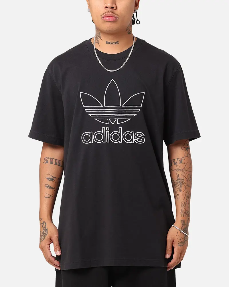 Adidas Outline Trefoil T-Shirt Black 1