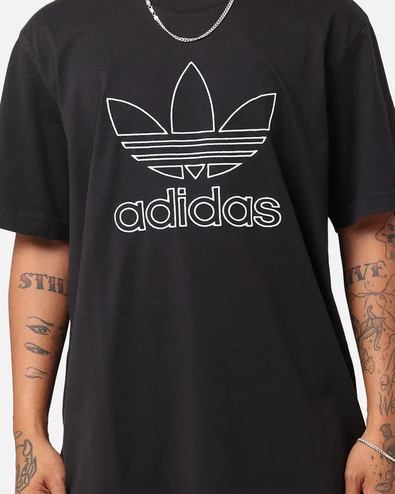 Adidas Outline Trefoil T-Shirt Black 4