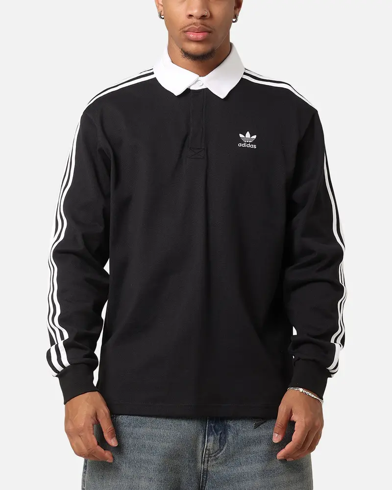 Adidas Rugby Polo Shirt Black 1