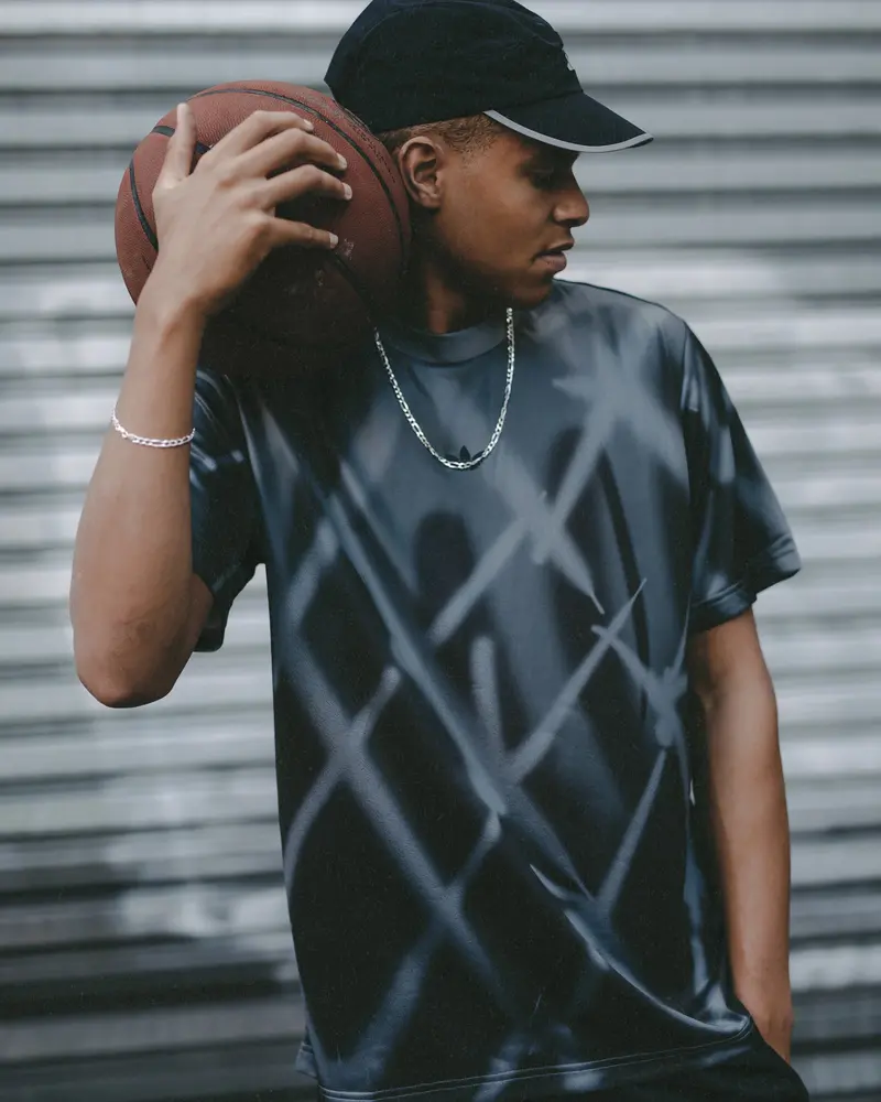 Adidas Streetball All Over Print T-Shirt Grey 1