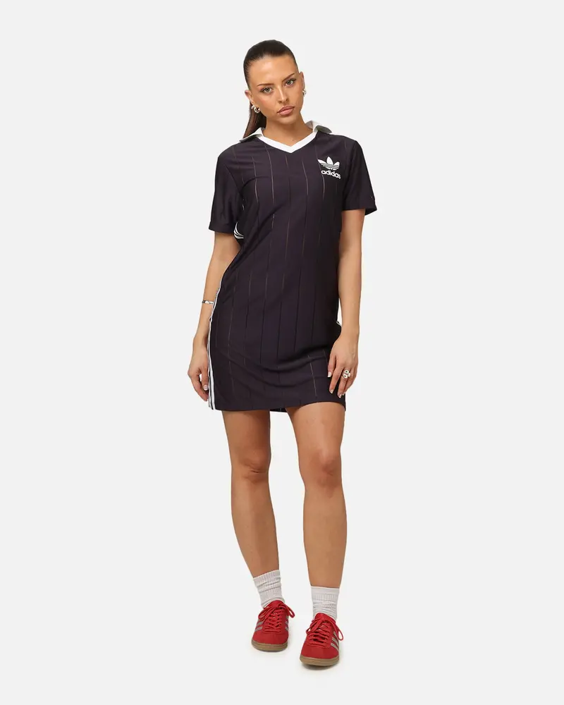 Adidas Women's 3-Stripes Pinstripe Dress Aurora Black 2