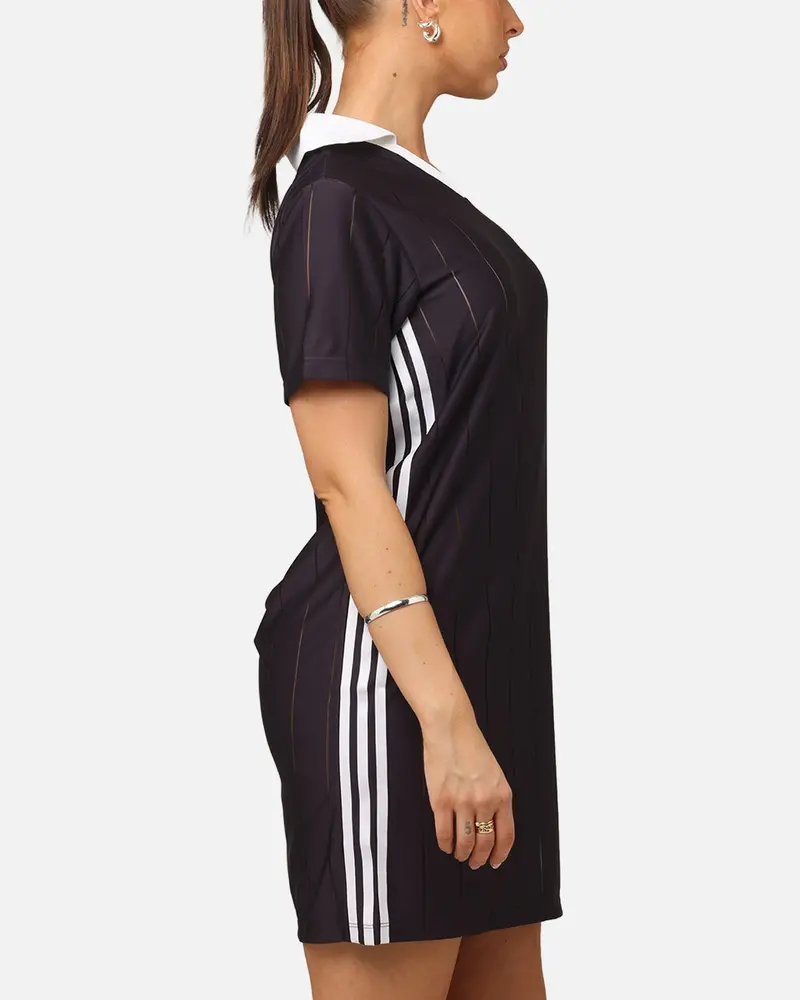 Adidas Women's 3-Stripes Pinstripe Dress Aurora Black 4
