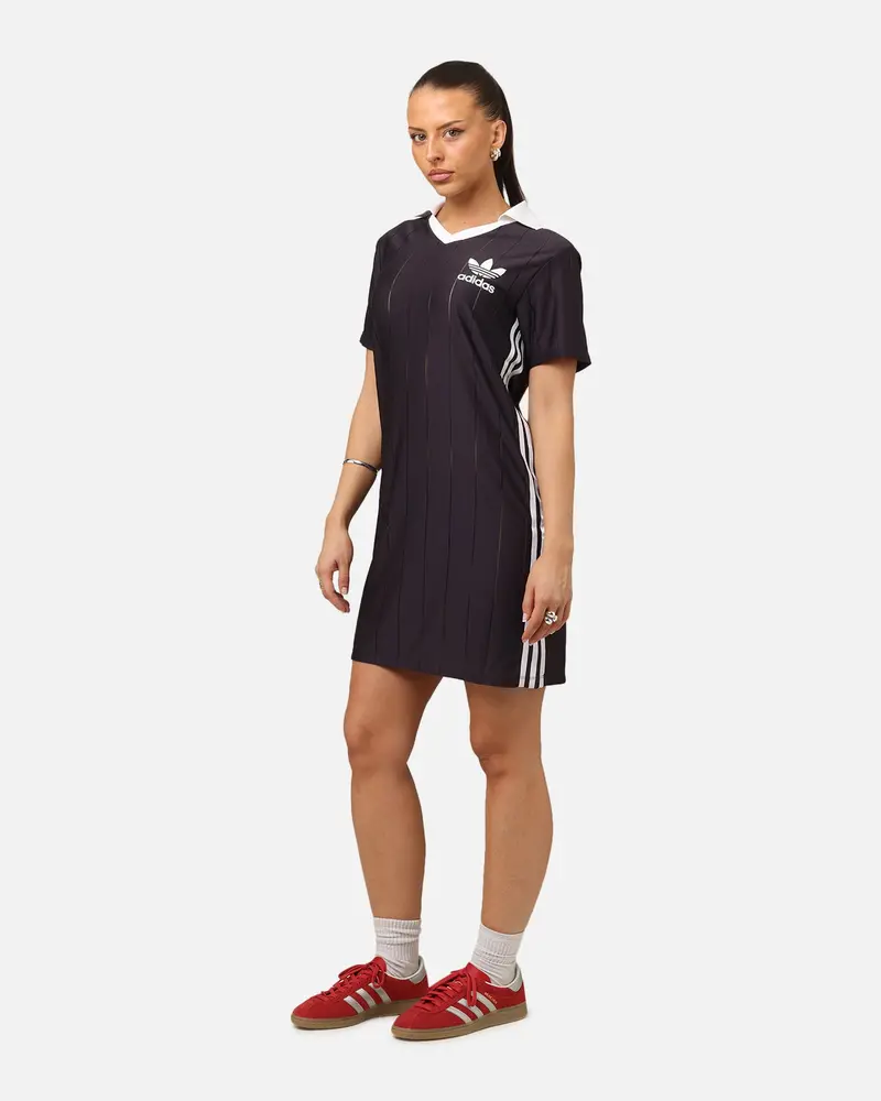 Adidas Women's 3-Stripes Pinstripe Dress Aurora Black 5