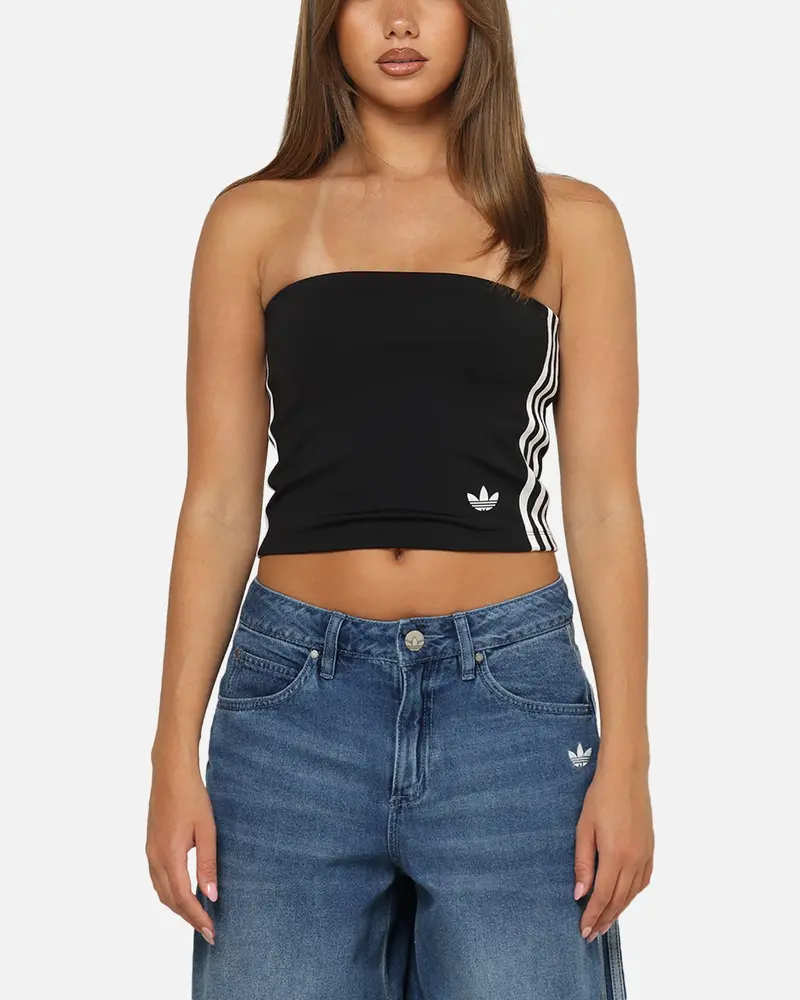 Adidas Women's 3-Stripes Tube Top Black/White 1