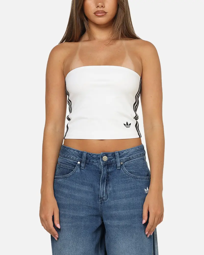 Adidas Women's 3-Stripes Tube Top White/Black 1