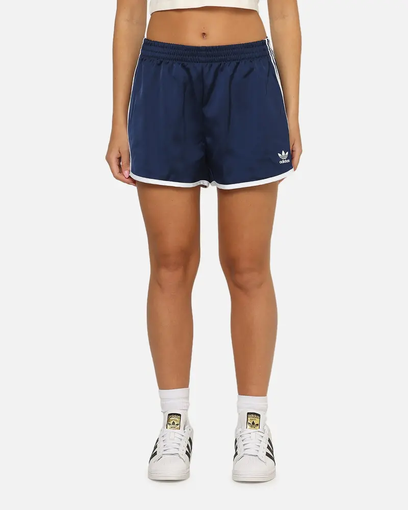 Adidas Women's Adicolor 3-Stripes Sprinter Shorts Indigo/White 1
