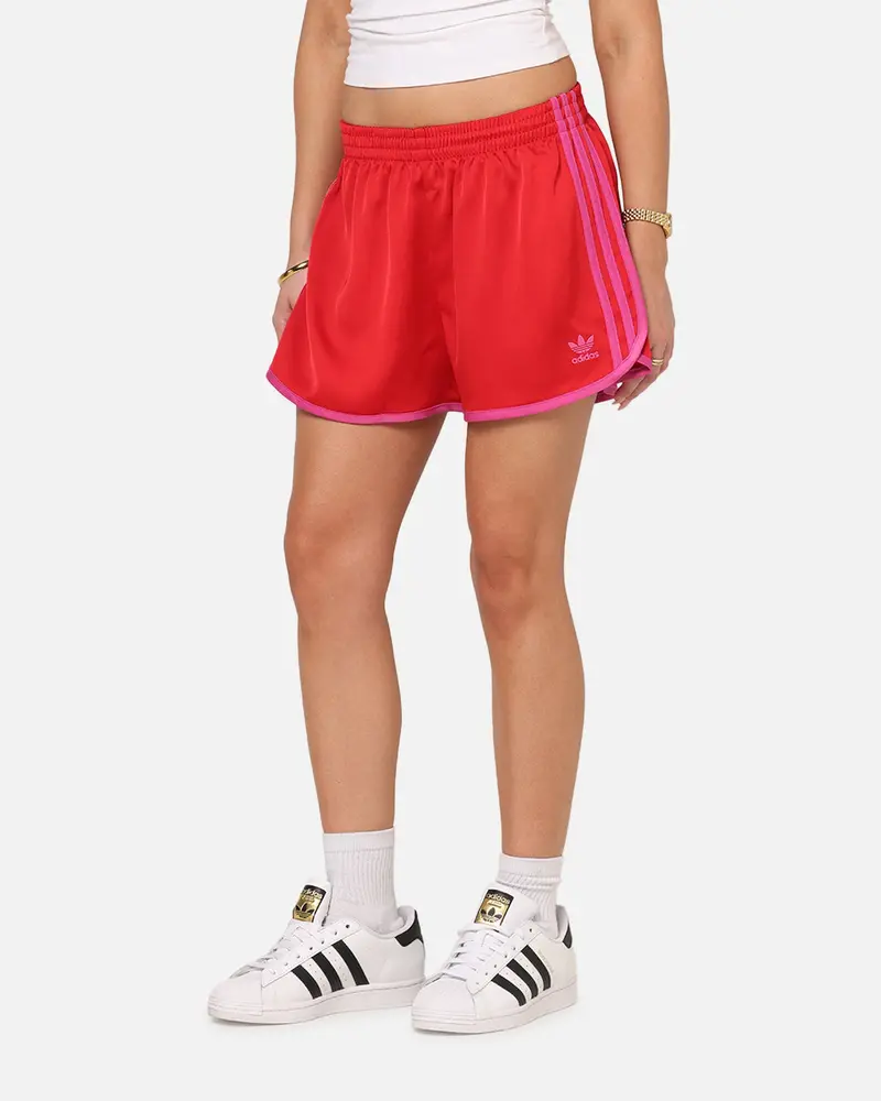 Adidas Women's Adicolor 3-Stripes Sprinter Shorts Scarlet/Fuchsia 1