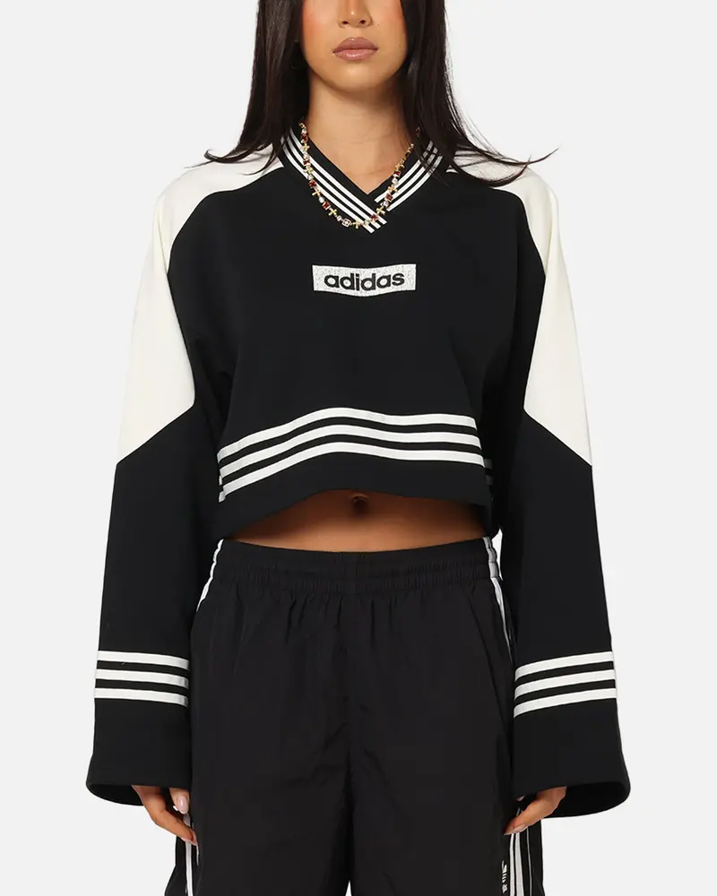 Adidas Women's Crew Sweatshirt Black/Off White 1