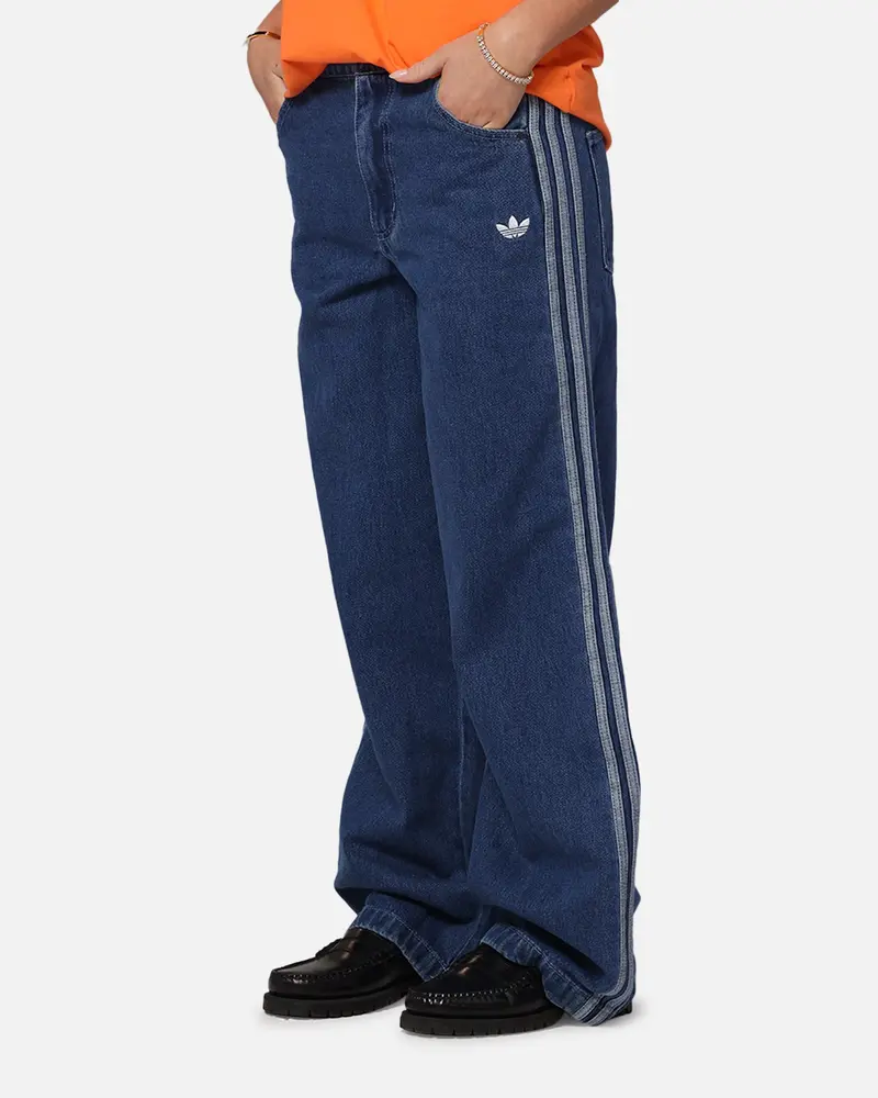 Adidas Women's Denim 3-Stripes Track Pants Indigo Denim 1