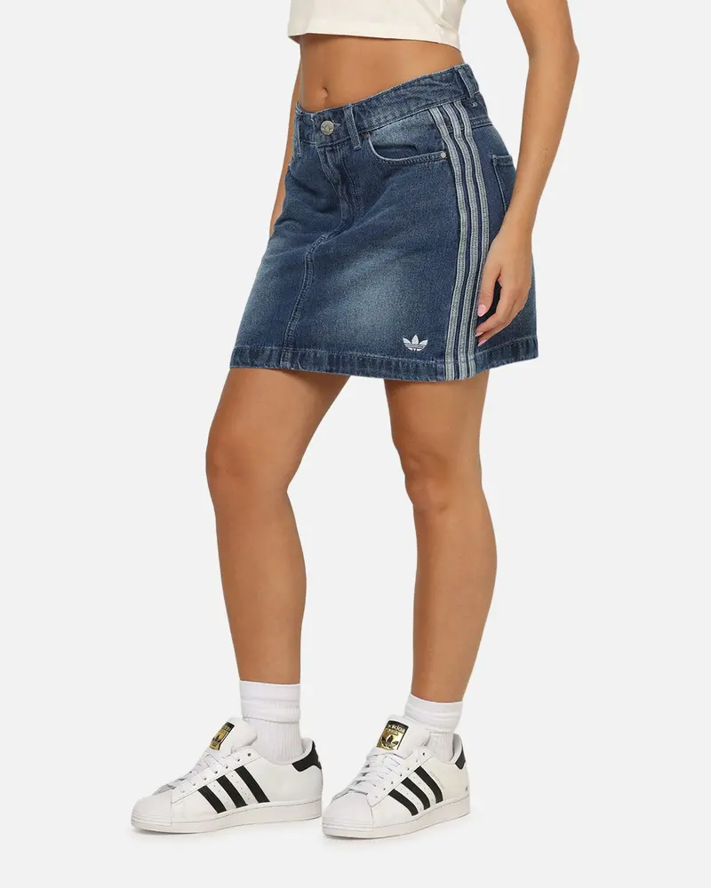 Adidas Women's Denim Mini Skirt Indigo Denim 1