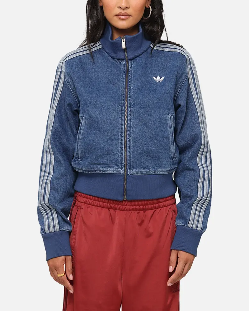 Adidas Women's Denim Track Jacket Indigo Denim 1