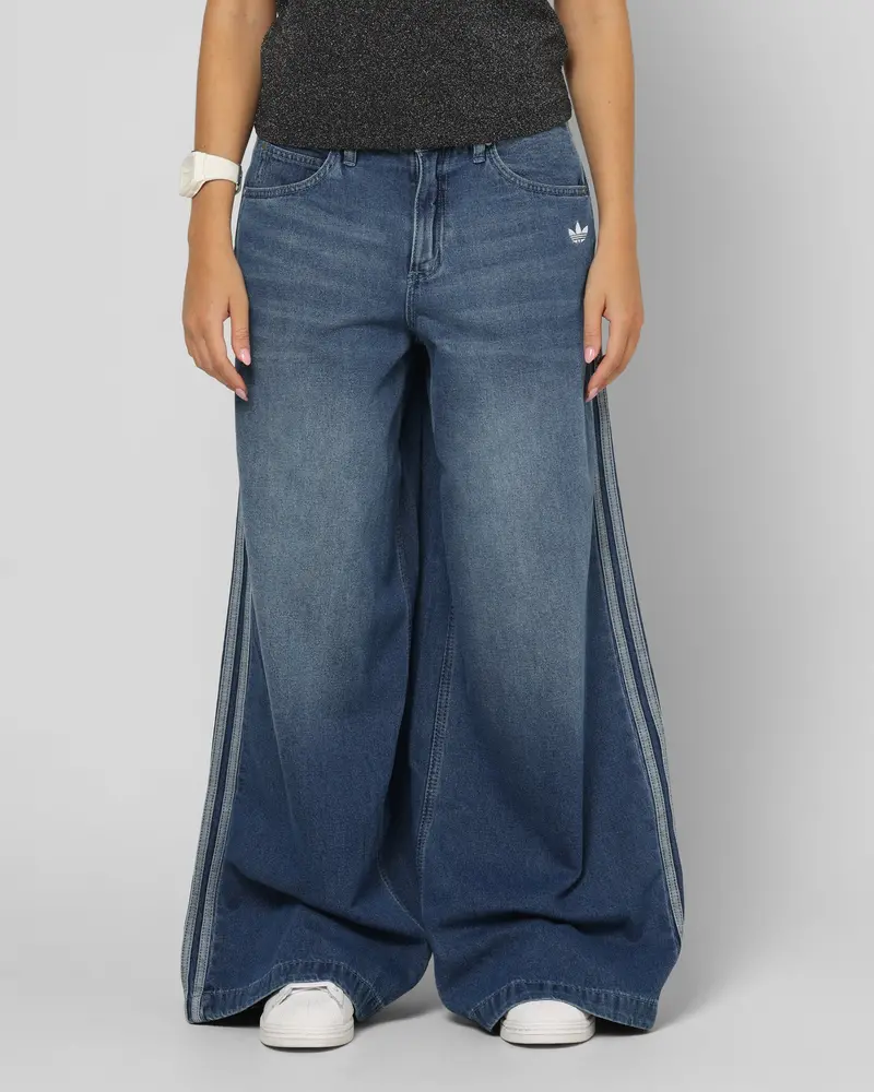 Adidas Women's Denim Wide Pants Indigo Denim 1