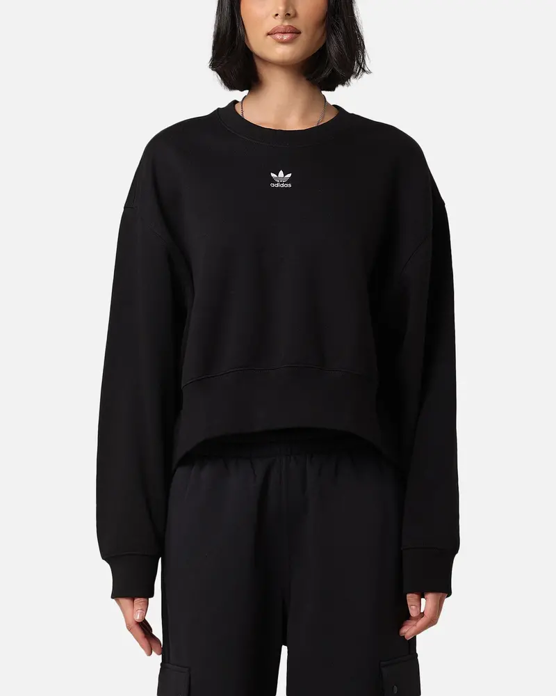 Adidas Women's Essentials Crewneck Sweatshirt Black 1