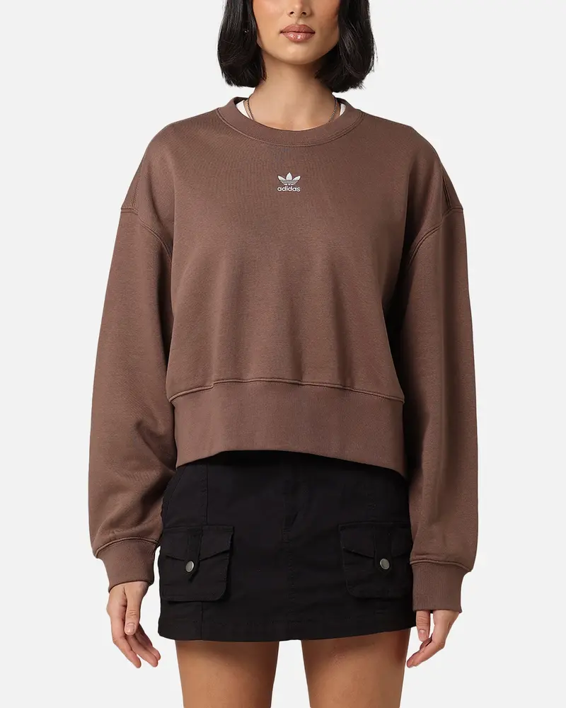 Adidas Women's Essentials Crewneck Sweatshirt Earth Strata 1