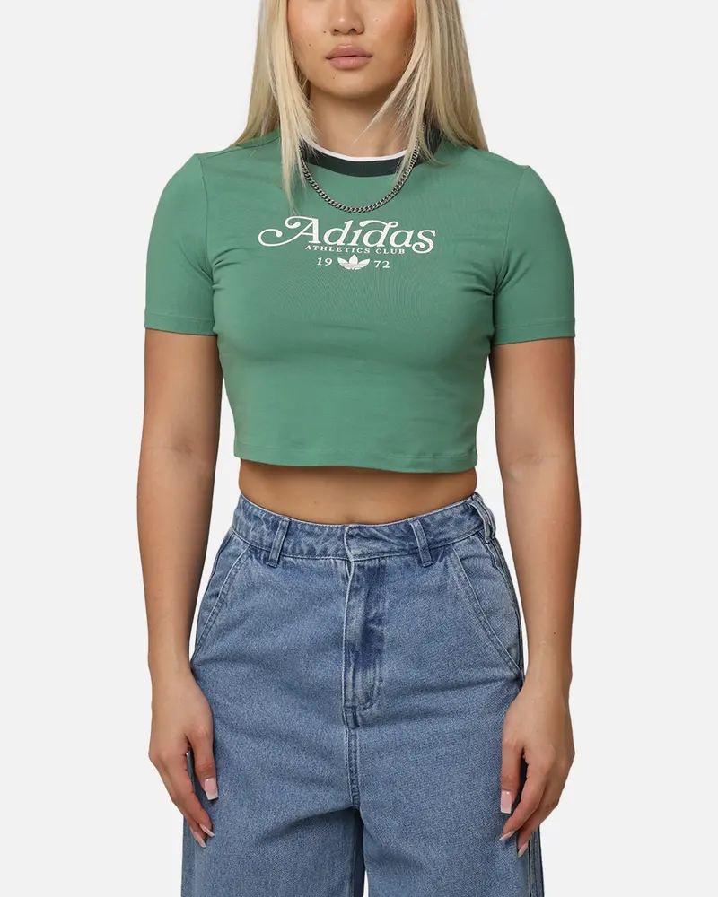 Adidas Women's Graphic Baby T-Shirt Preloved Green 1