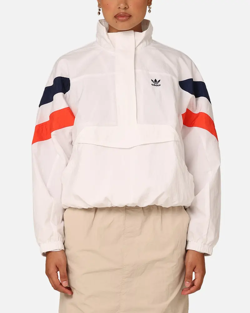 Adidas Women's Half-Zip Windbreaker Jacket Cloud White 1