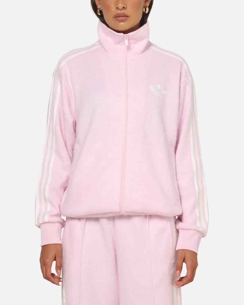 Adidas Women's Mohair Firebird Track Top Clear Pink 1