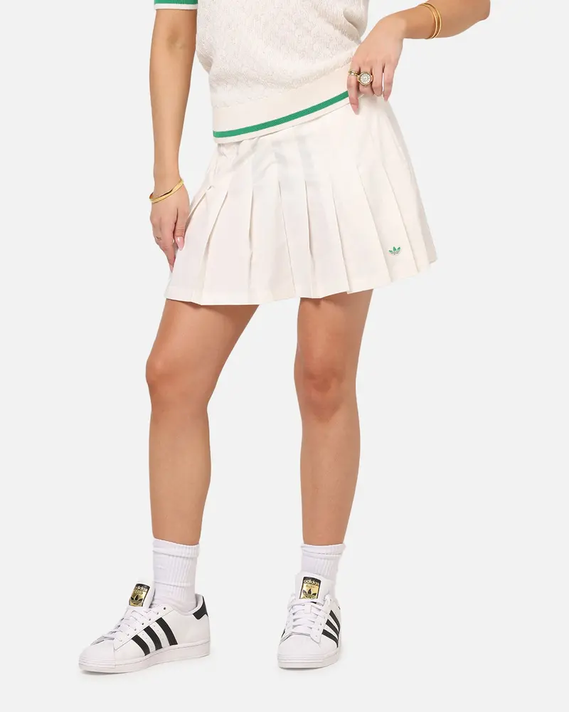 Adidas Women's Originals Pleated Skort Chalk White 1