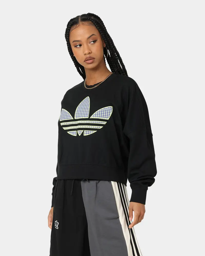 Adidas Women's Oversized Sweat Shirt Black 1