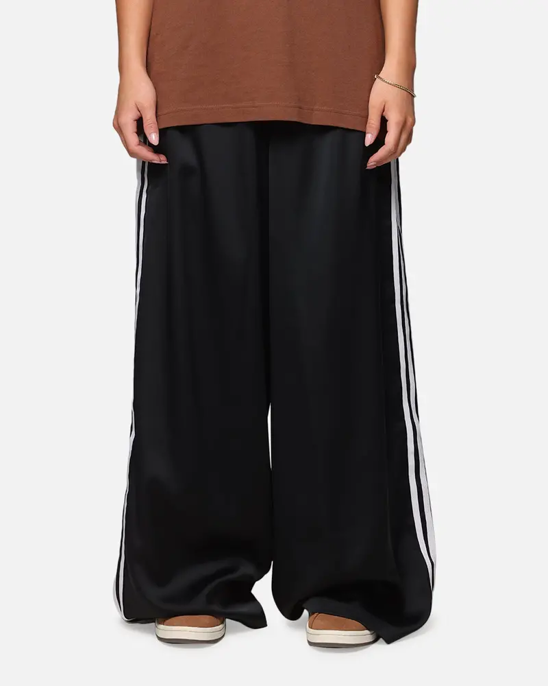Adidas Women's Satin Wide Leg Pants Black 1