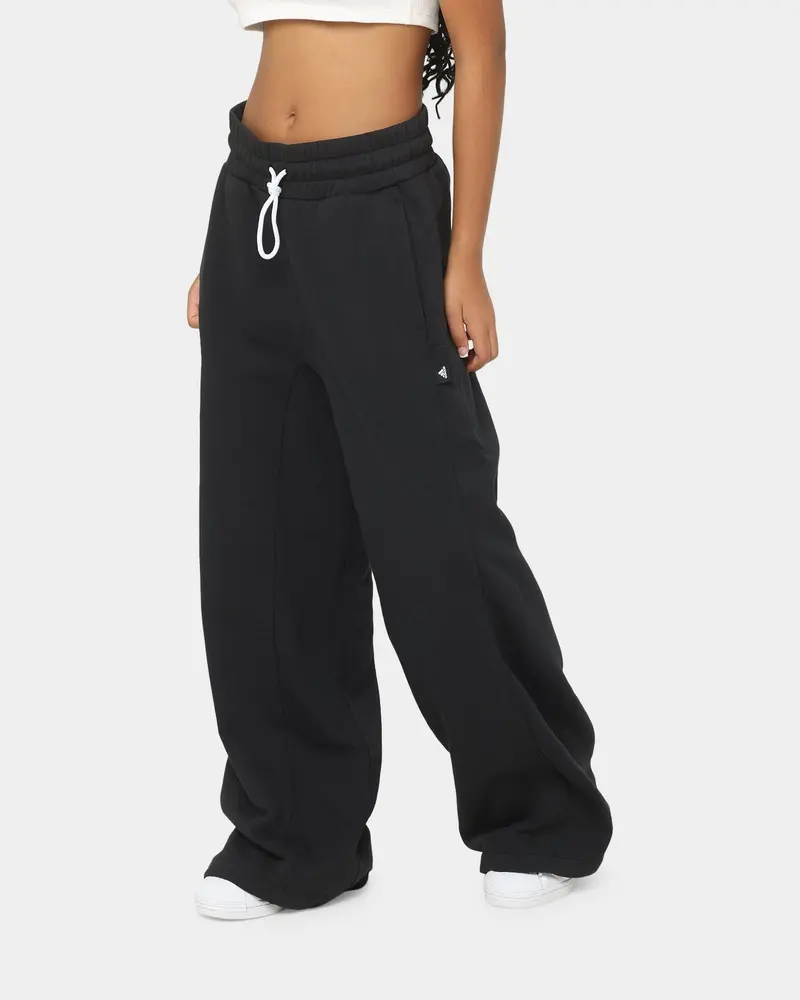 Adidas Women's Studio Lounge Fleece Track Pants Black 1
