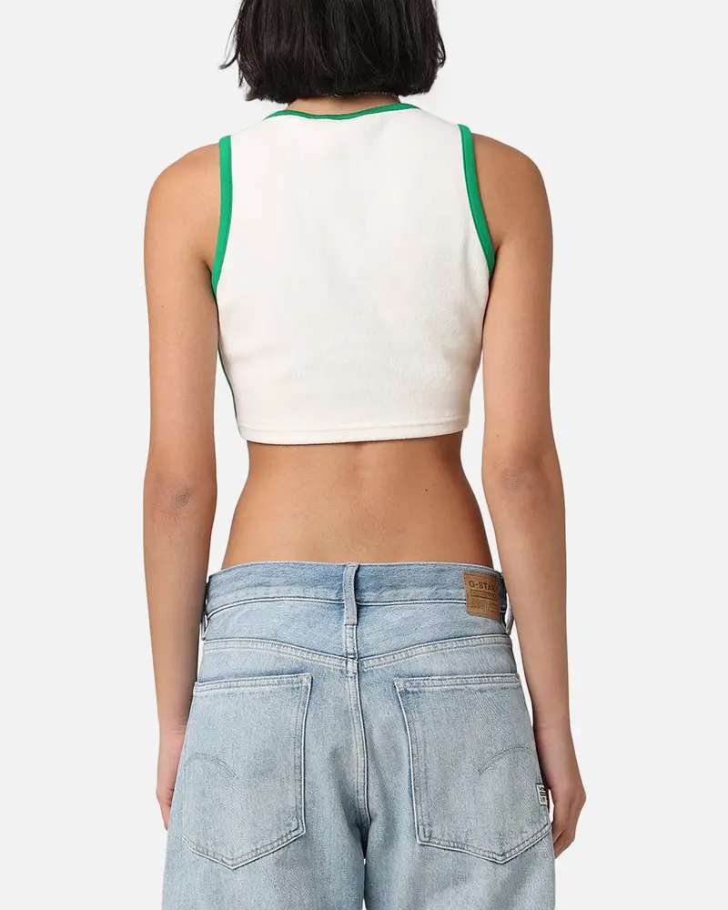 Adidas Women's Terry Cropped Tank Top Off White 3