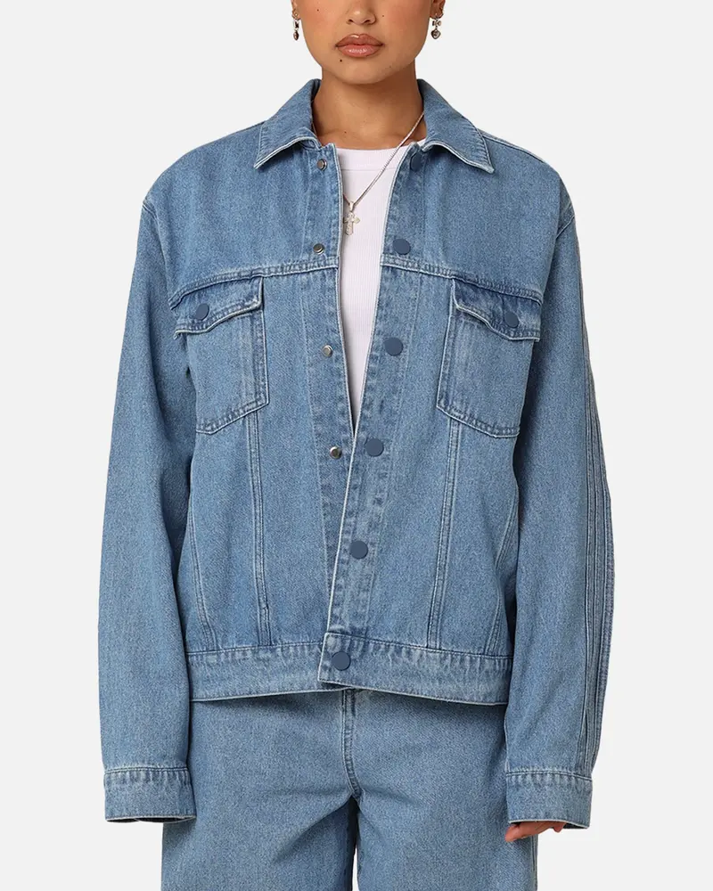 Adidas X Kseniaschnaider Women's 3-Stripes Jacket Light Denim 1